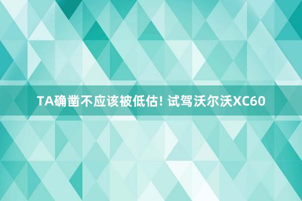 TA确凿不应该被低估! 试驾沃尔沃XC60